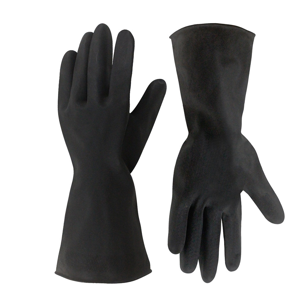 Wholesale Anti Slip Latex Chemical Resistant Rubber Gloves for Industry Use (2)